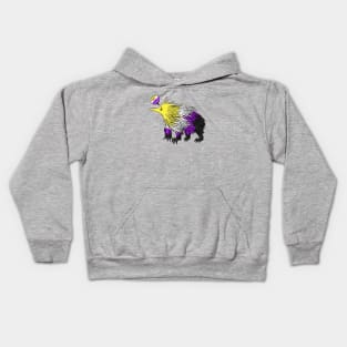 Non Binary Echidna with She/Her Pronouns Kids Hoodie